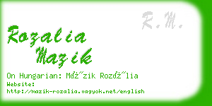 rozalia mazik business card